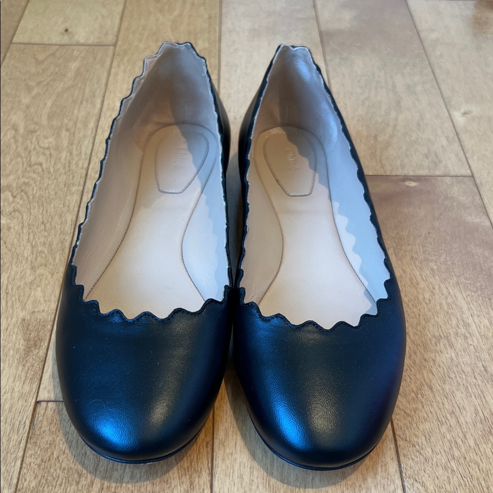 Chloe Lauren Scalloped Ballet Flats